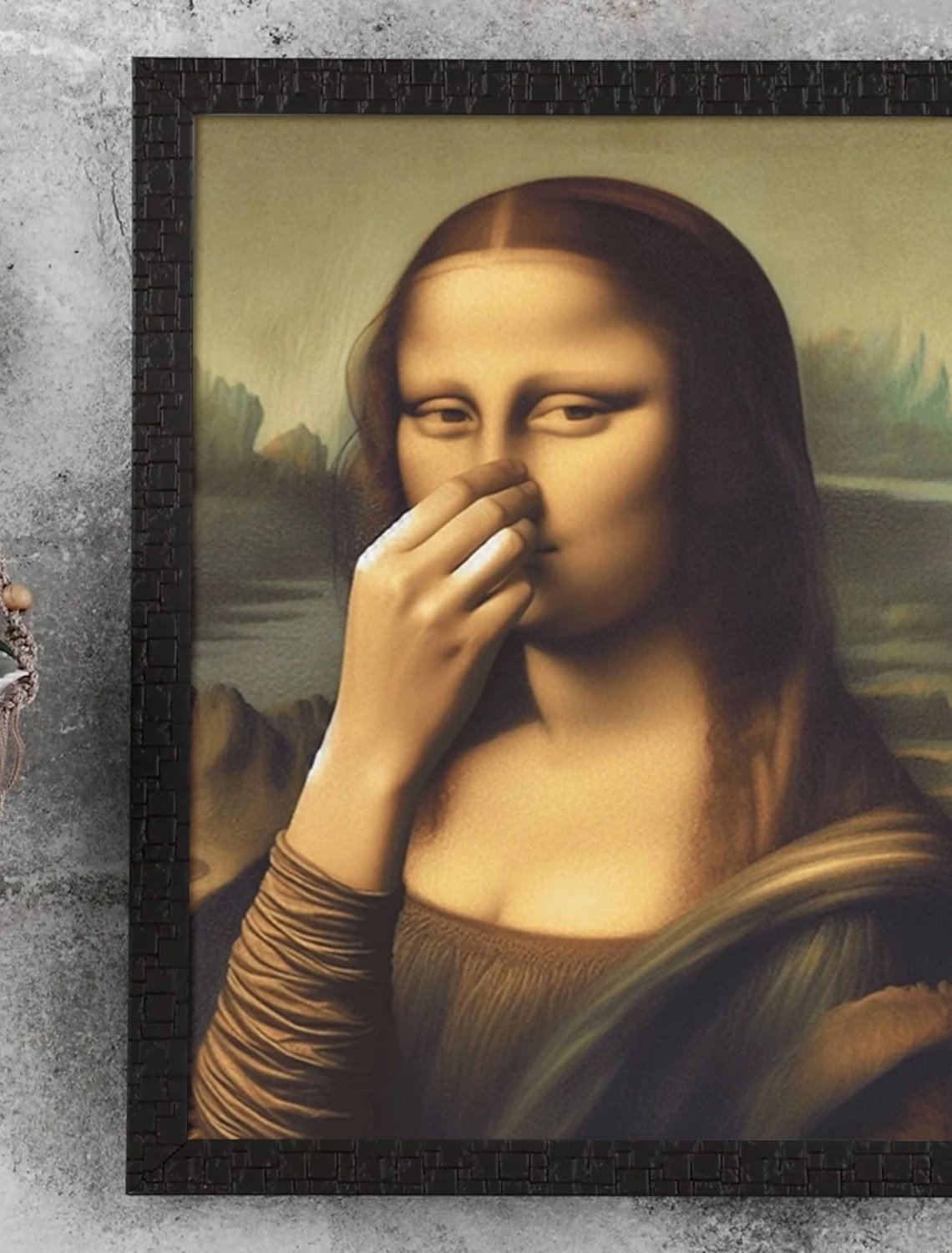 Humorous Mona Lisa Canvas
