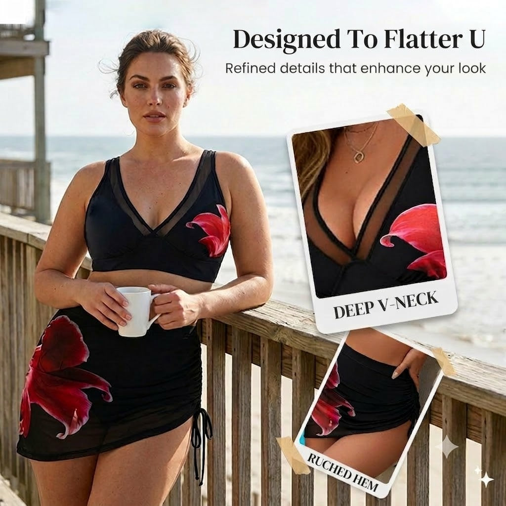 👙🌊 Wrap Bikini with Fish-Shaped Design – With Drawstring, True Summer Style