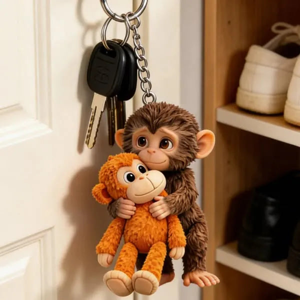 Cheerful Monkey Keychain "Punch"