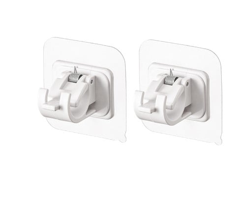 Nail-Free Adjustable Curtain Rod Brackets (Set of 2)