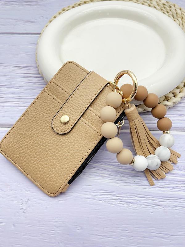 Trendy Silicone Wrist Keychain in Boho Style