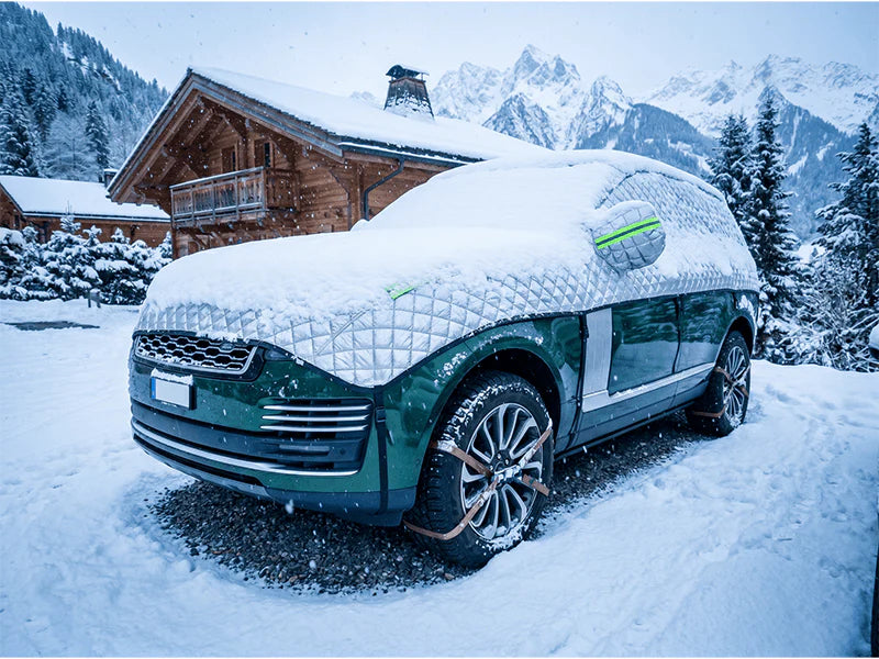 Thick Half Car Cover for Sun and Snow Protection – Frost and UV Resistant Car Garage
