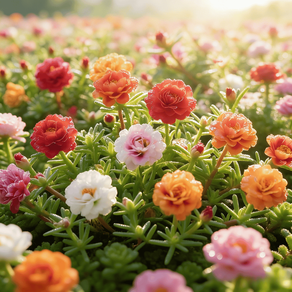 🌸 1000 Moss Rose Seeds Mix – 🌿 Purslane / Sun Roses