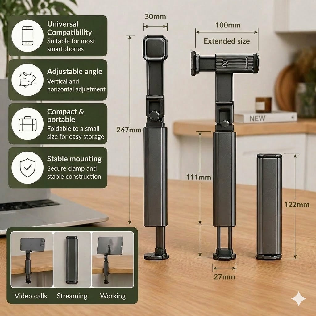 Portable Phone Stand – Foldable and Adjustable Stand for Travel