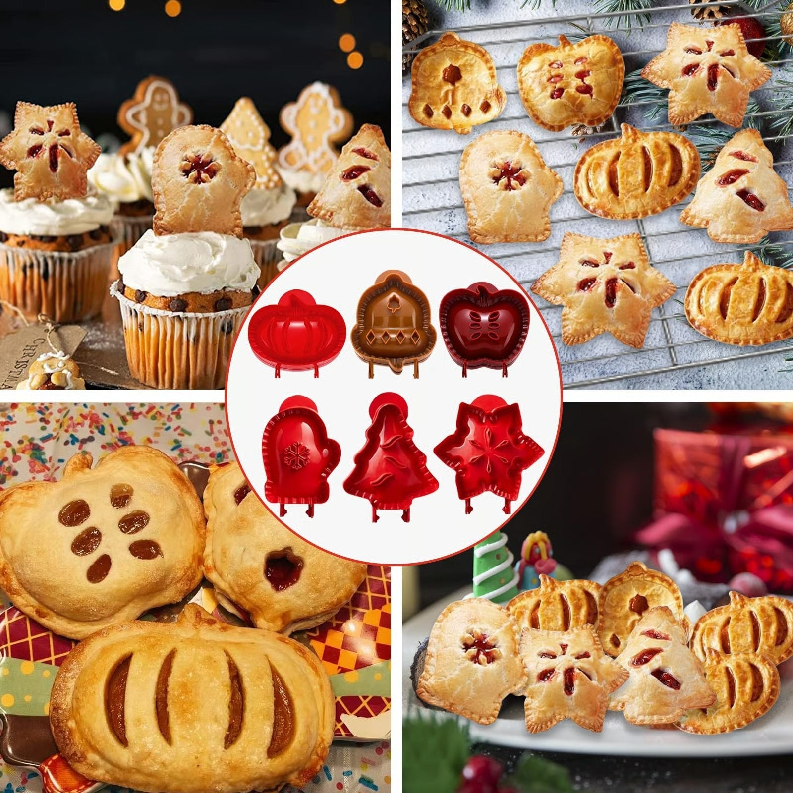 Set of [9] Mini Tart Molds for Festive Treats