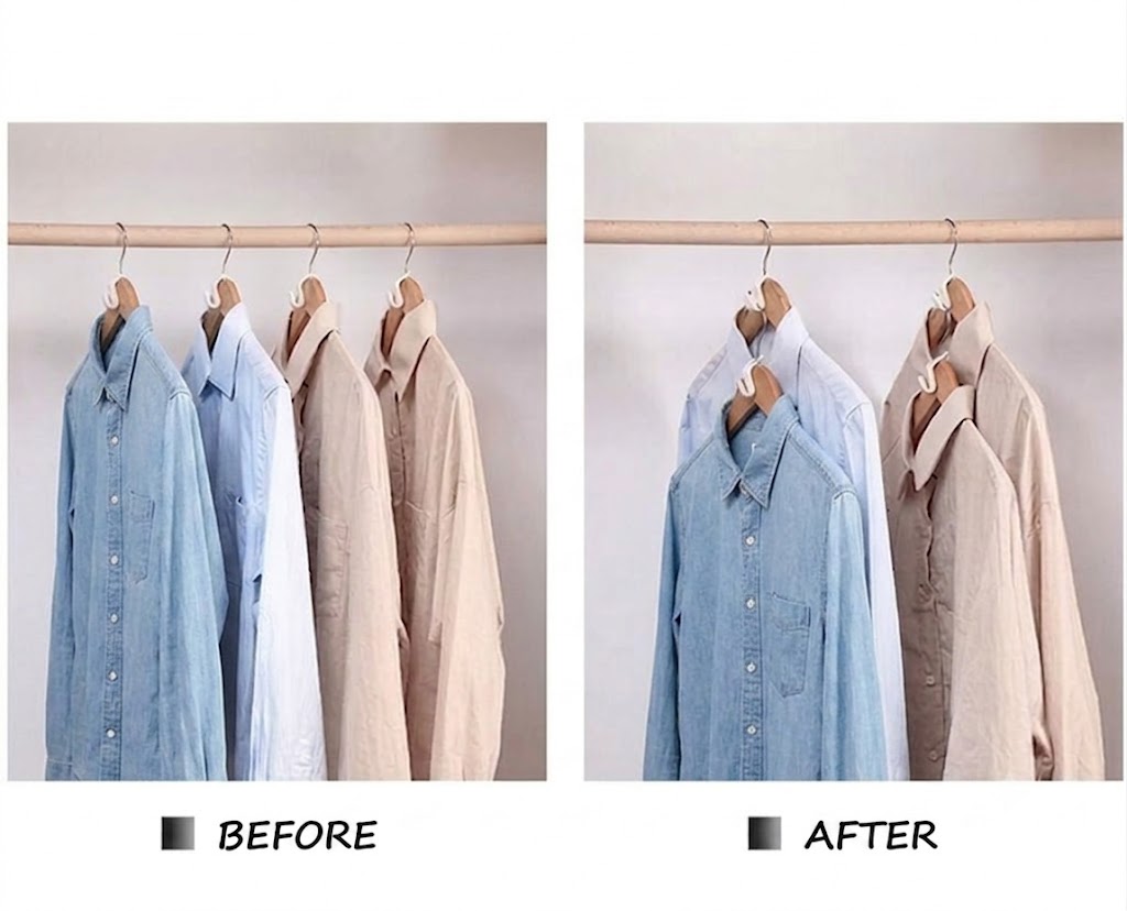 Space-Saving Clothes Hanger Hooks (Set of 12 pieces)