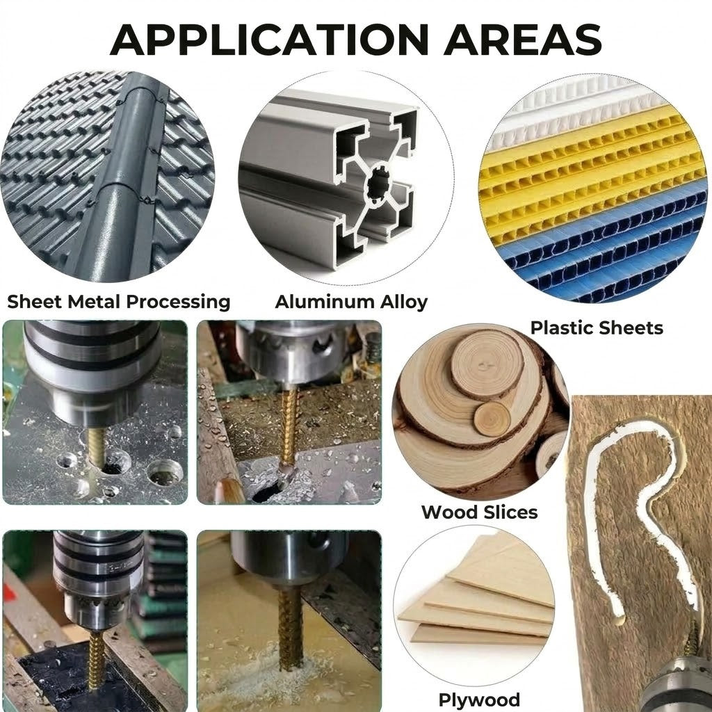 Titanium-coated drill bit set – Durable HSS metal drill bits for wood, plastic, and metal