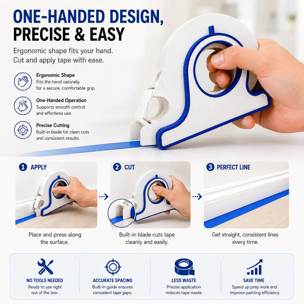 Efficient Masking Tape Dispenser for Painting