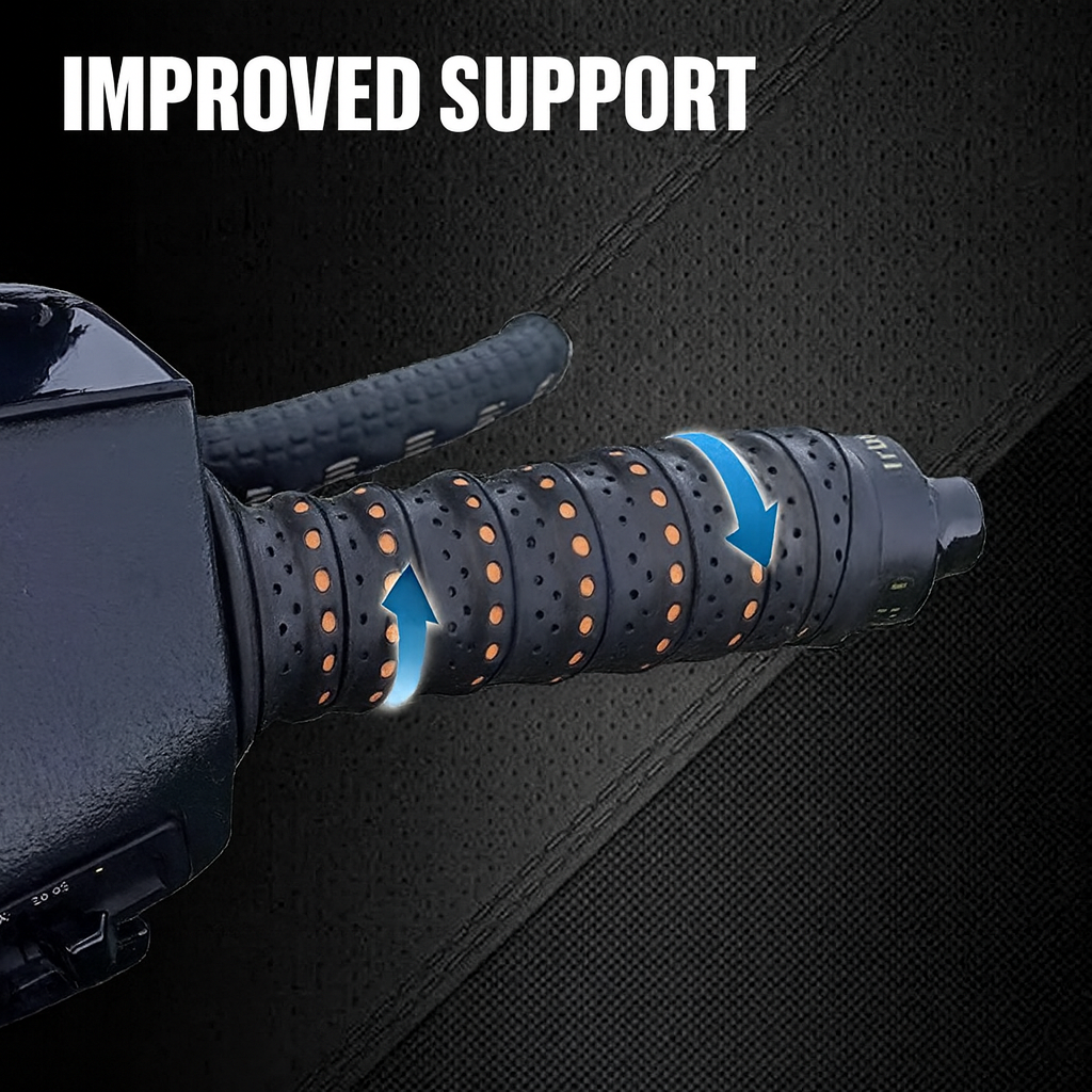 Ergonomic Motorcycle Grips with Pressure Point Pattern