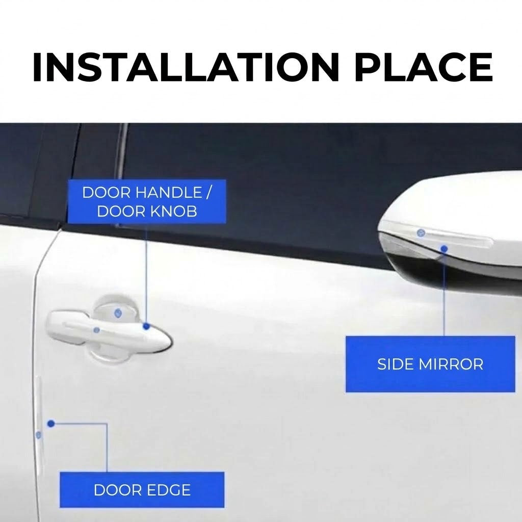 Car Door Handle Anti-Scratch Protective Film – 8-Pack Self-Adhesive Door Handle Protectors