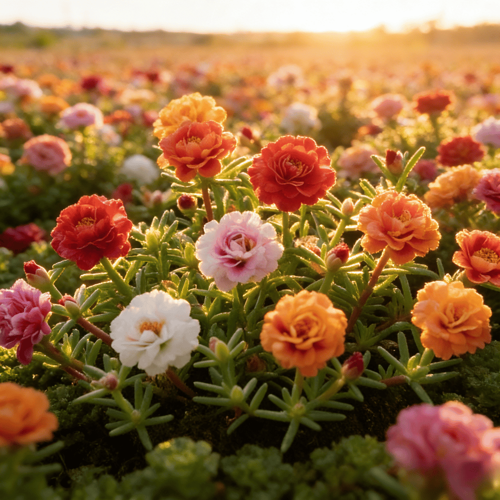 🌸 1000 Moss Rose Seeds Mix – 🌿 Purslane / Sun Roses