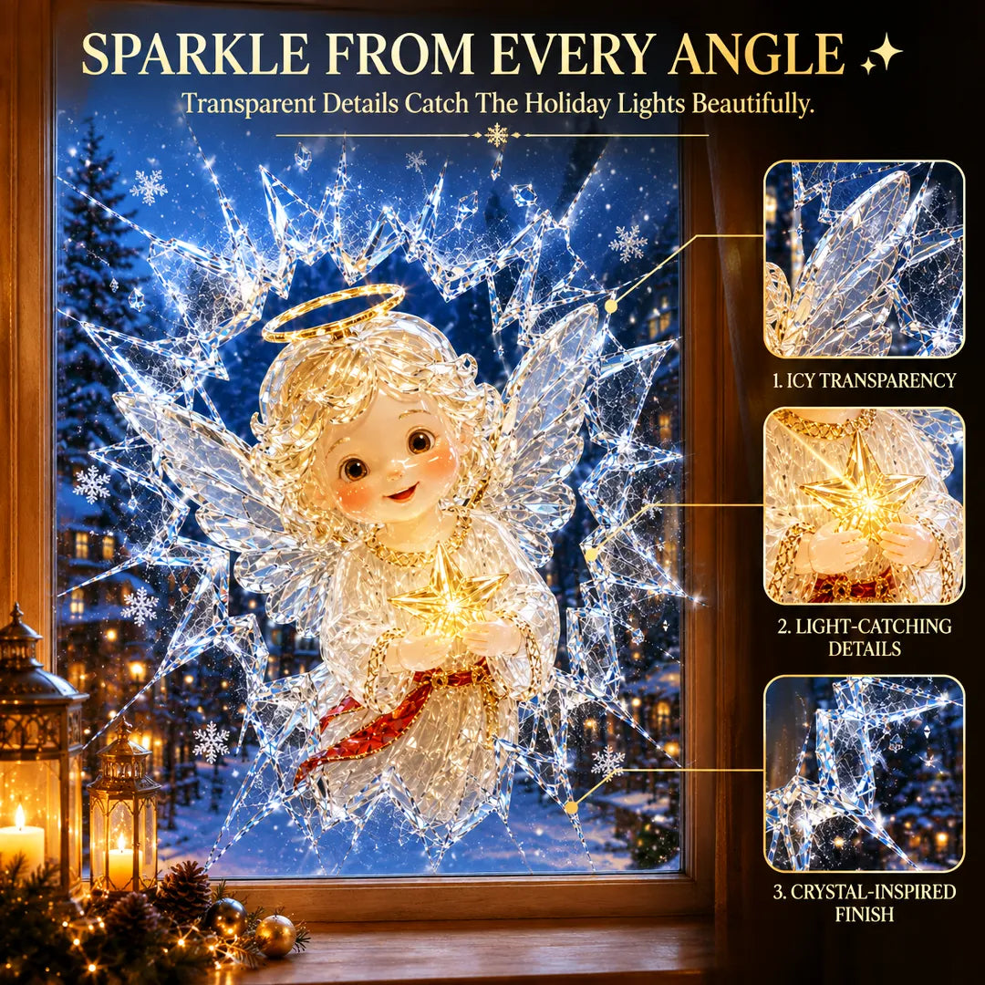 3D Christmas Broken Glass Effect Window Sticker