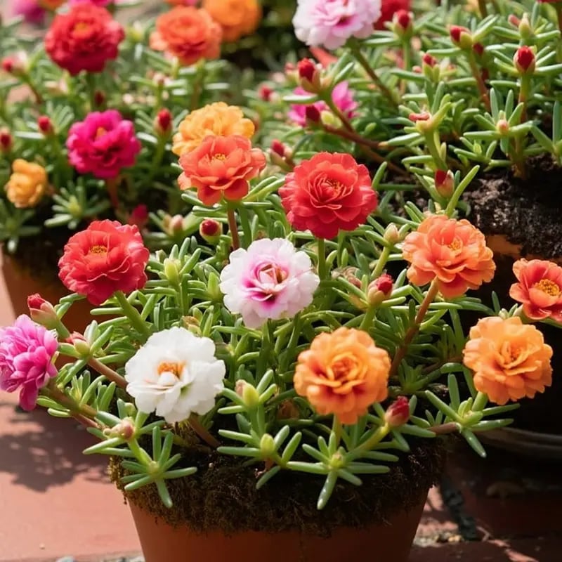 🌸 1000 Moss Rose Seeds Mix – 🌿 Purslane / Sun Roses