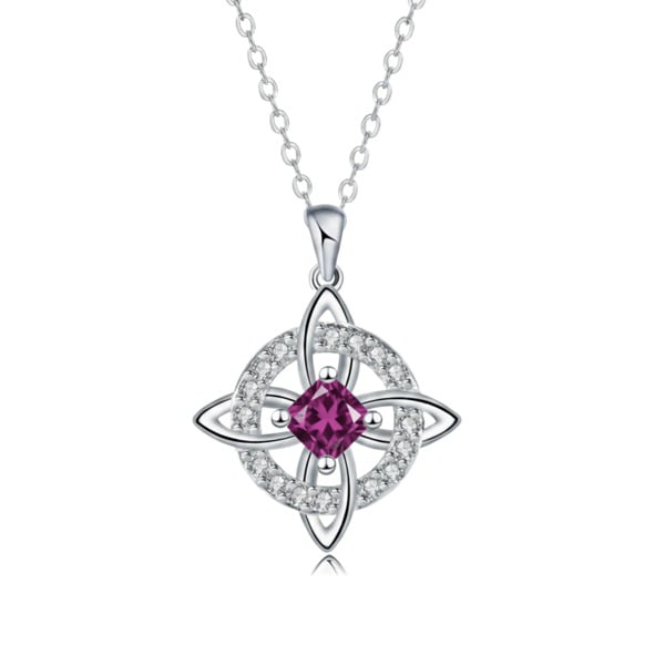 Mystical Witch's Knot Necklace with Birthstone