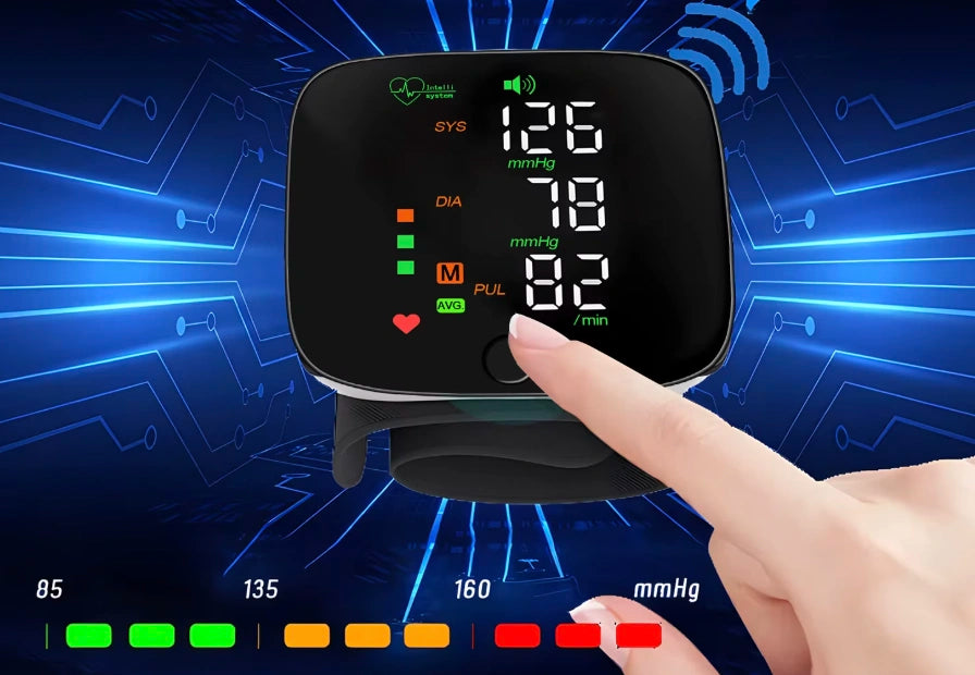 Compact Upper Arm Blood Pressure Monitor – Pocket-sized & Wireless