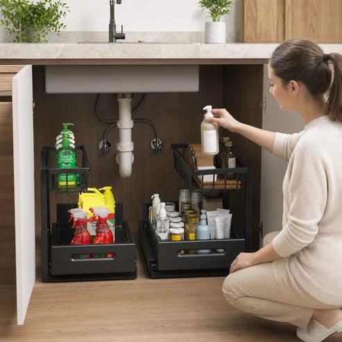 2-Tier Pull-Out Under-Sink Organizer