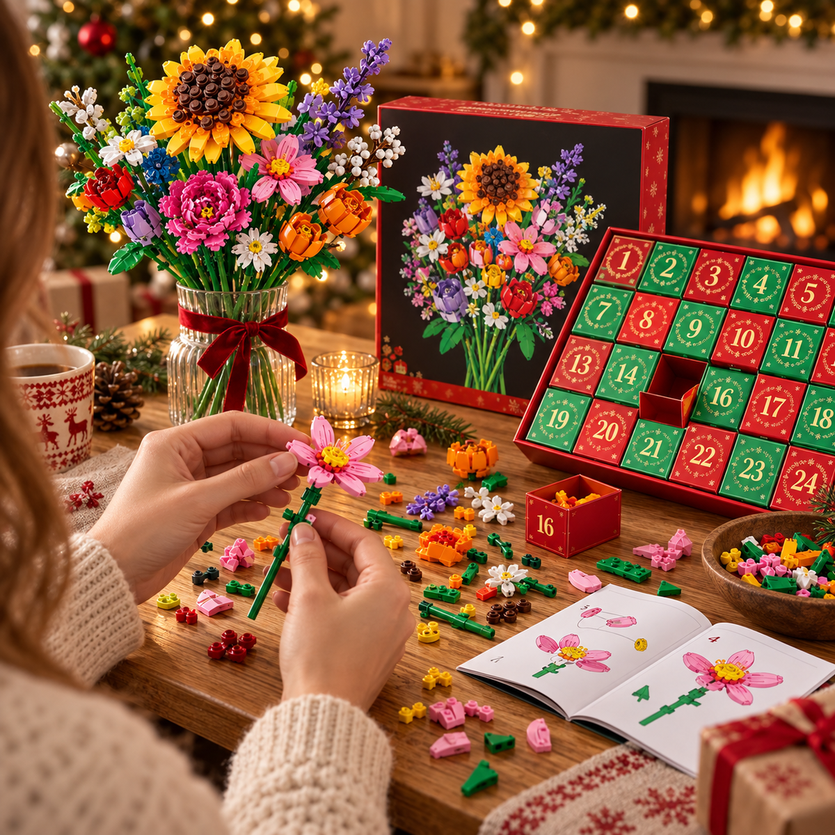 "Bloom & Build" Advent Calendar – Build Your Own Magical Christmas Bouquet