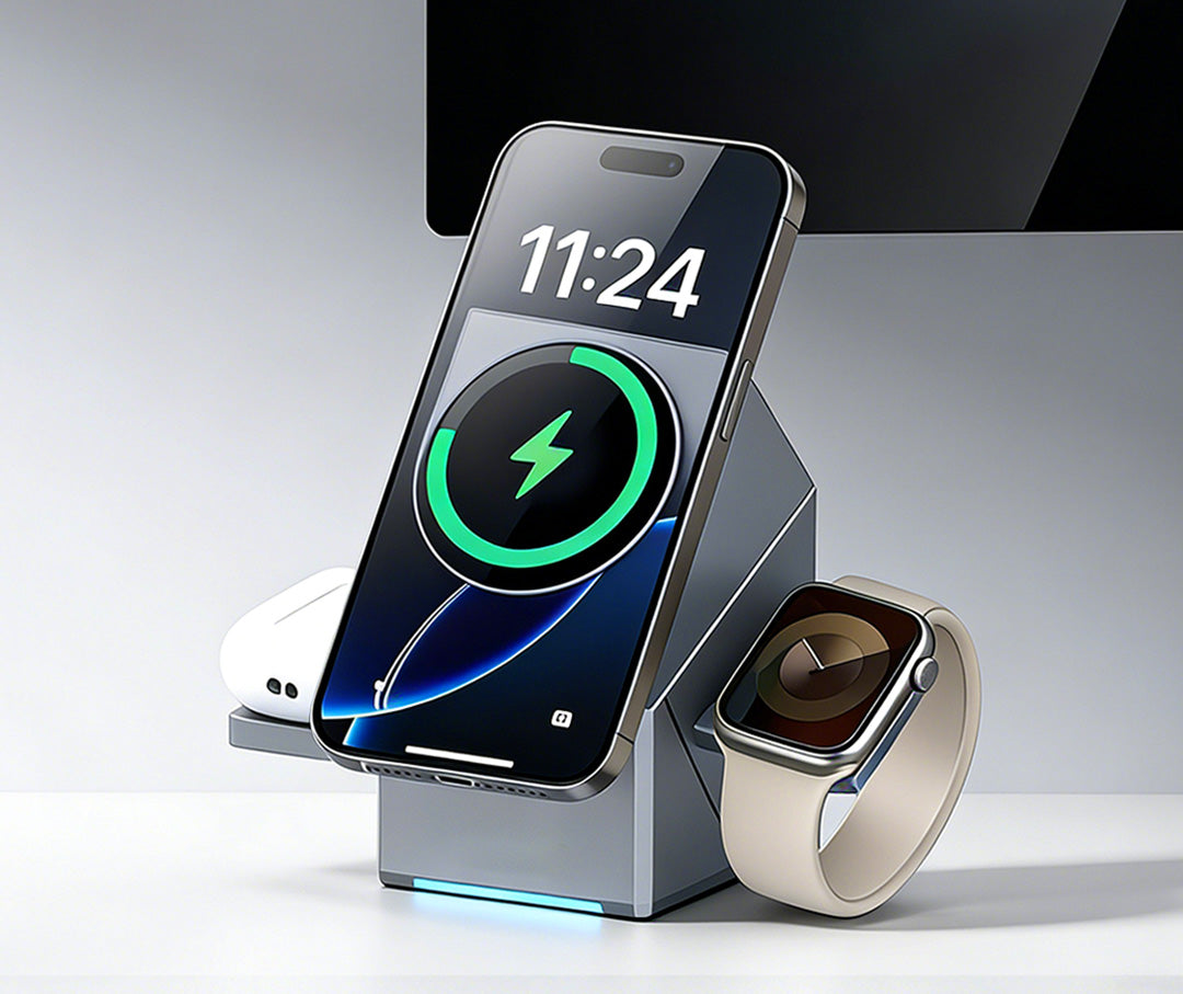3-in-1 Foldable Magnetic Wireless Charging Station