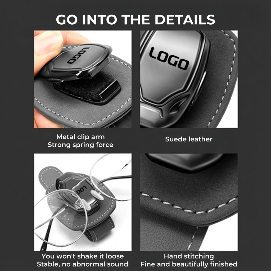 Car Sun Visor Glasses Holder (With Logo)