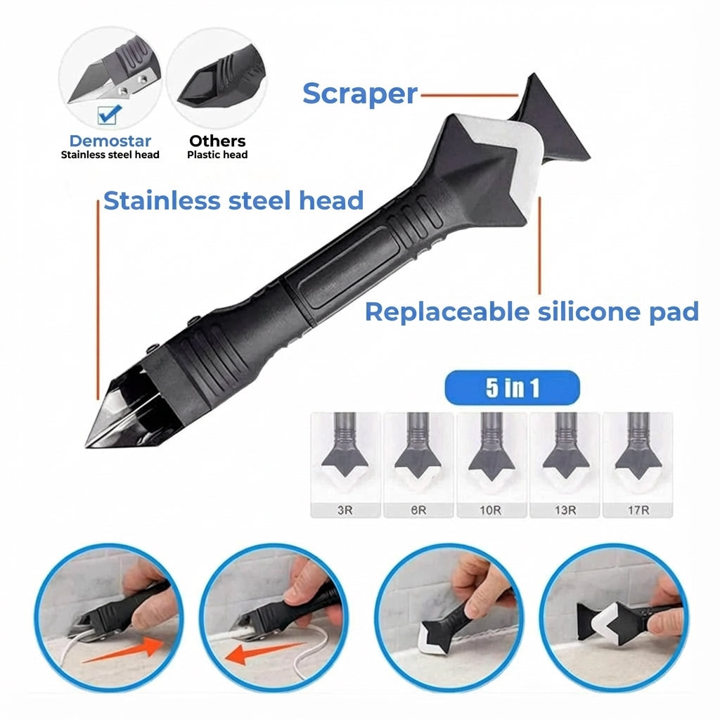 3-in-1 Caulking Tool - Silicone Remover & Finisher