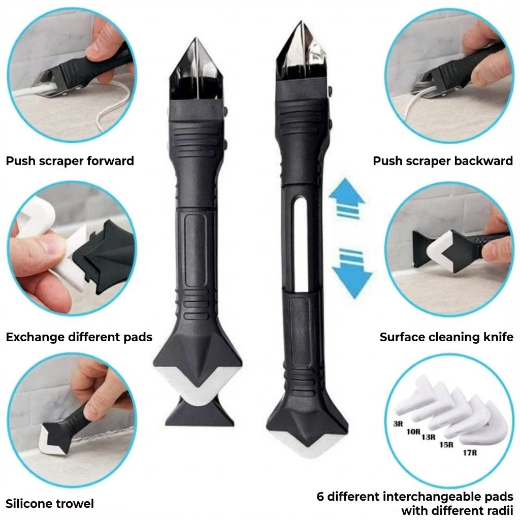 3-in-1 Caulking Tool - Silicone Remover & Finisher