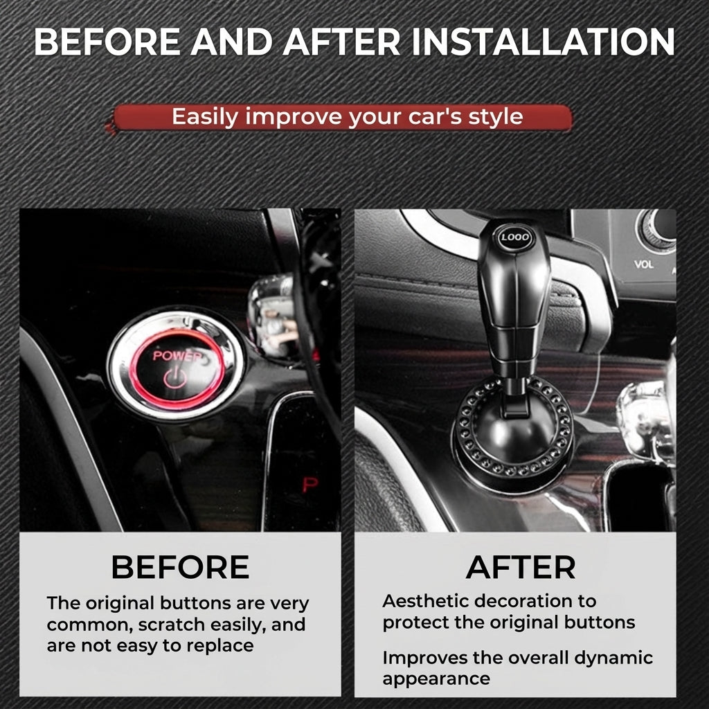 Start Stop Button Cover with Car Logo