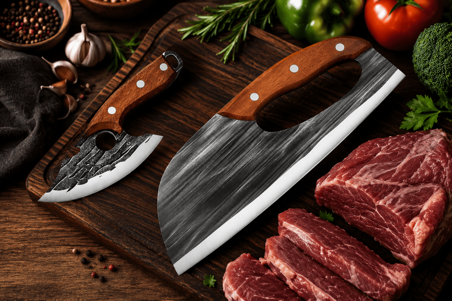 🔪 Premium Meat Knife Set (Set of 2) – Ultimate Sharpness for BBQ, Grilling, and Cooking