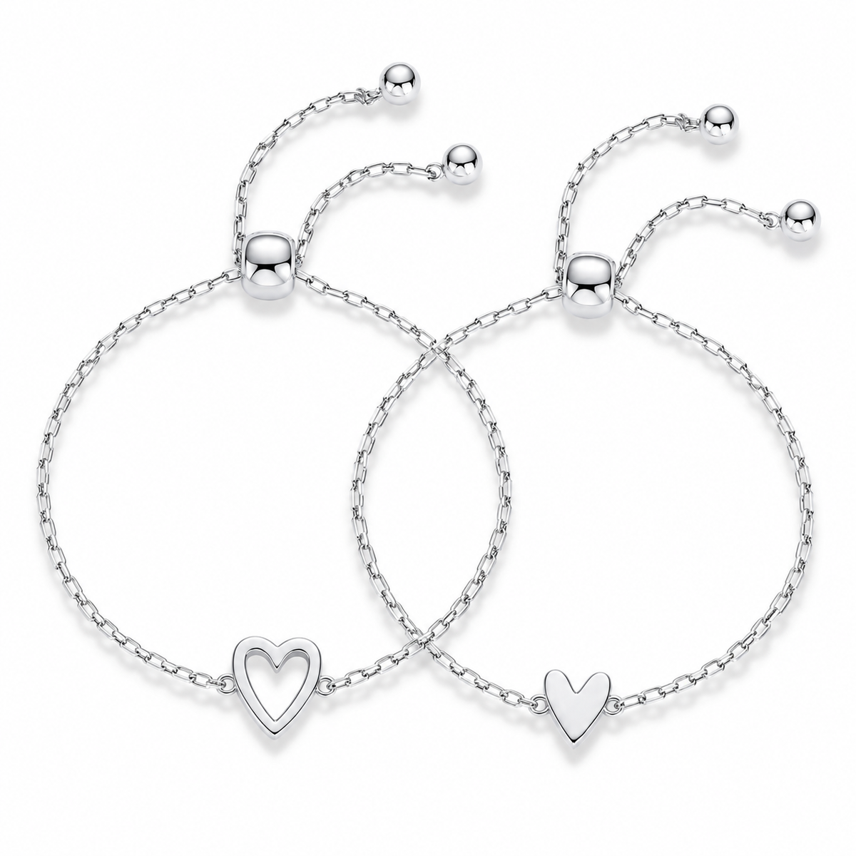 Love Bracelet Set – 14K Gold-Plated Heart Bracelet