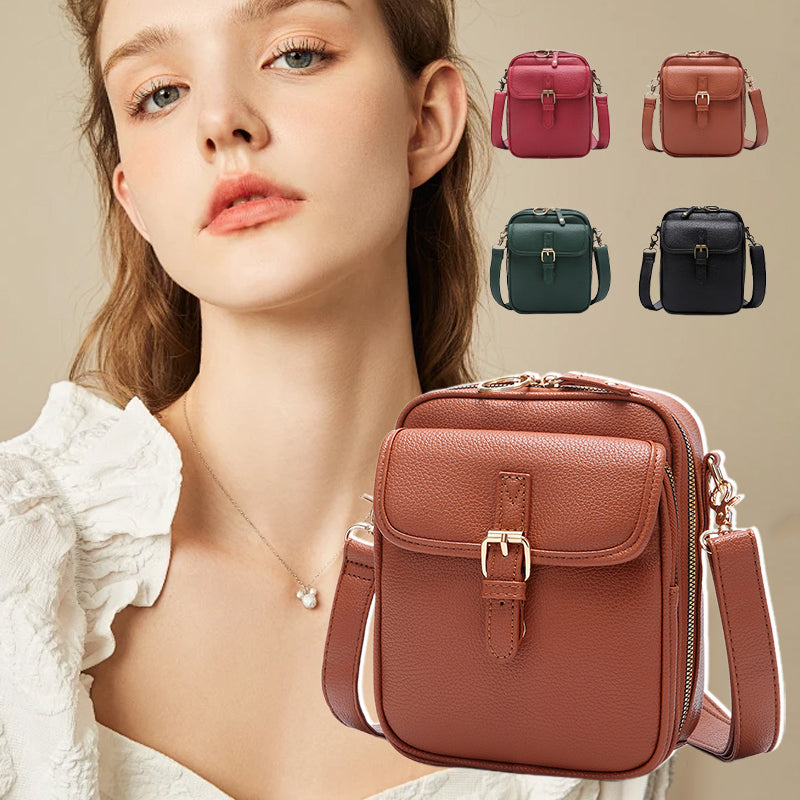 Women's Small Square Crossbody Bag – Elegant Box-Style Shoulder Bag