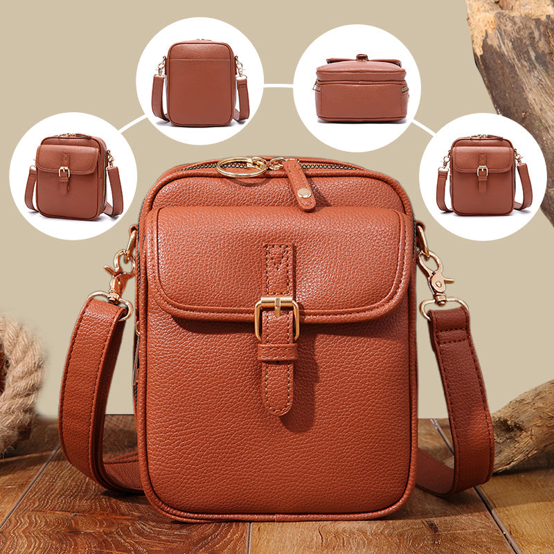 Women's Small Square Crossbody Bag – Elegant Box-Style Shoulder Bag