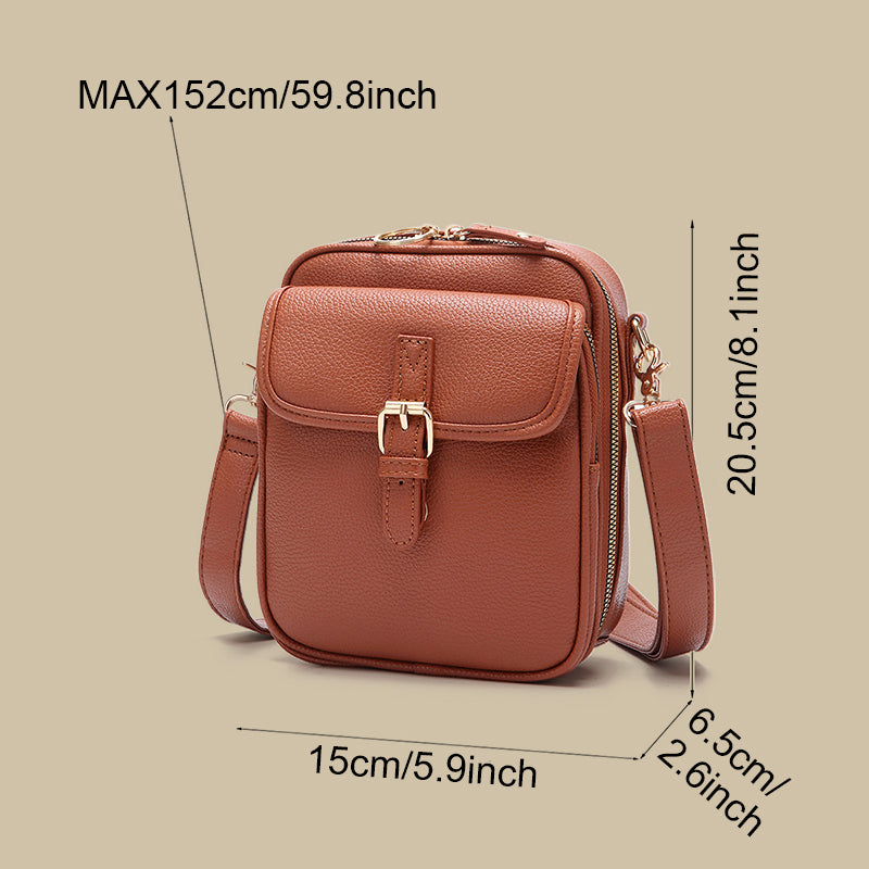 Women's Small Square Crossbody Bag – Elegant Box-Style Shoulder Bag