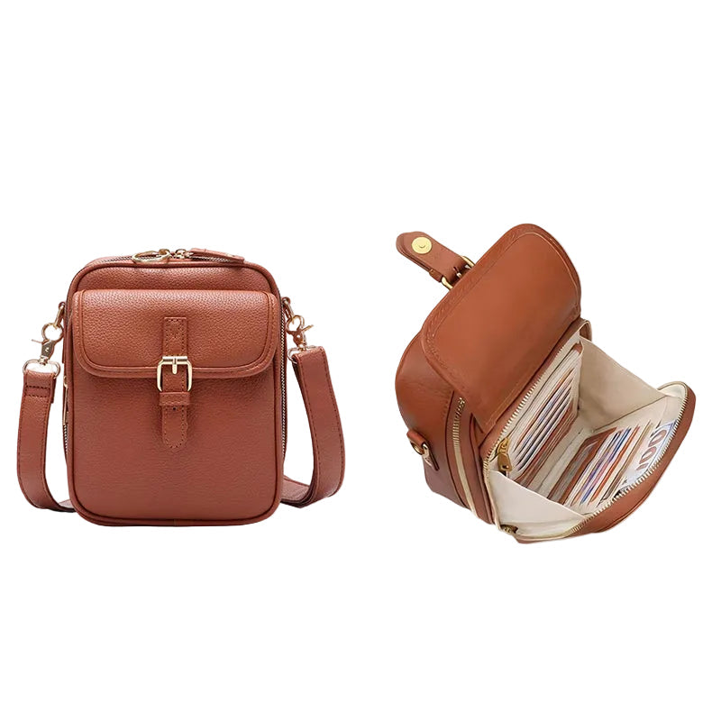 Women's Small Square Crossbody Bag – Elegant Box-Style Shoulder Bag