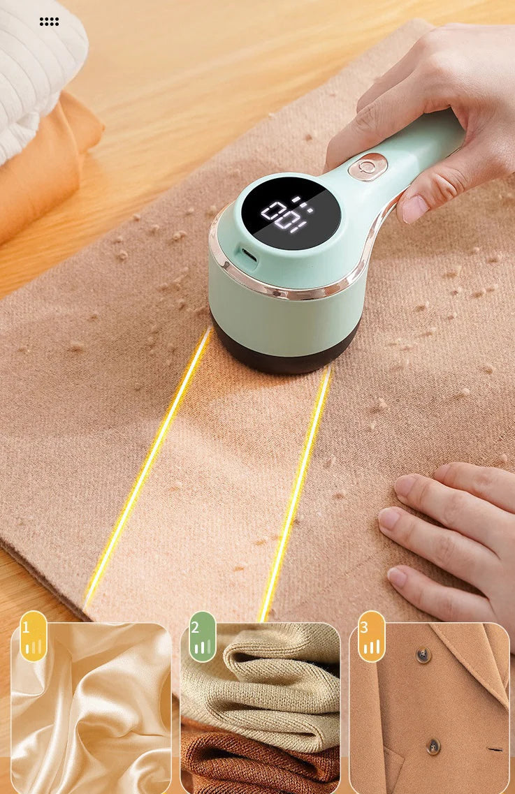 Powerful Fabric Shaver with Digital Display & 3 Modes