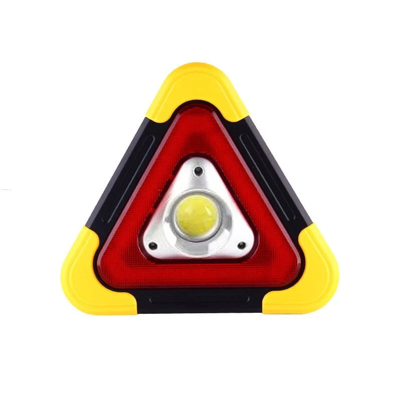 2-in-1 Solar-Powered LED Warning Triangle