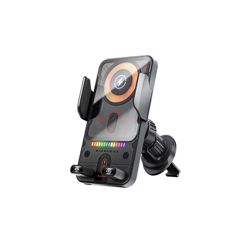 Smart Car Phone Holder – 15W Fast Wireless Charger – Automatic Clamping & Rotating – Universal