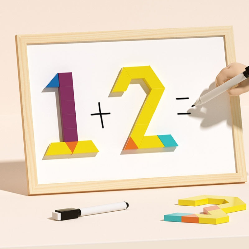 Wooden Magnetic Puzzle: Create Shapes & Patterns