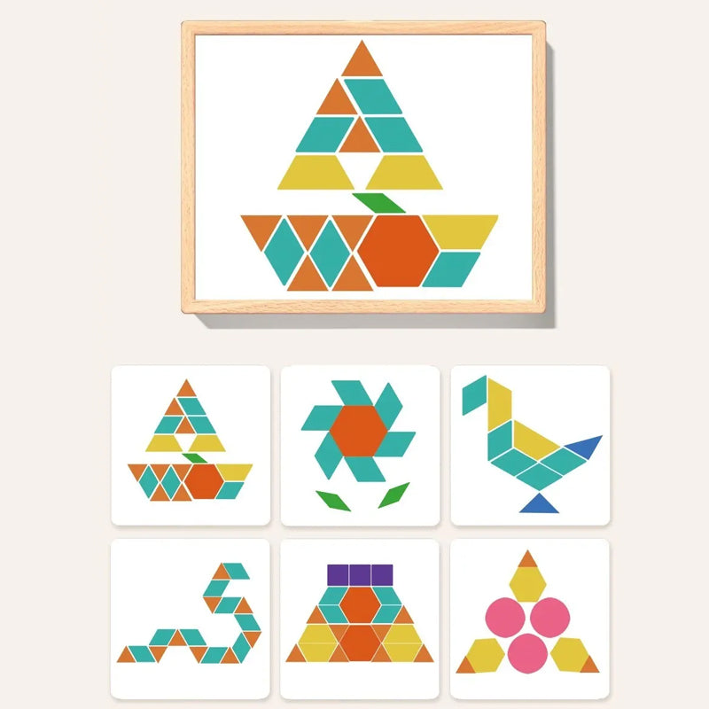 Wooden Magnetic Puzzle: Create Shapes & Patterns