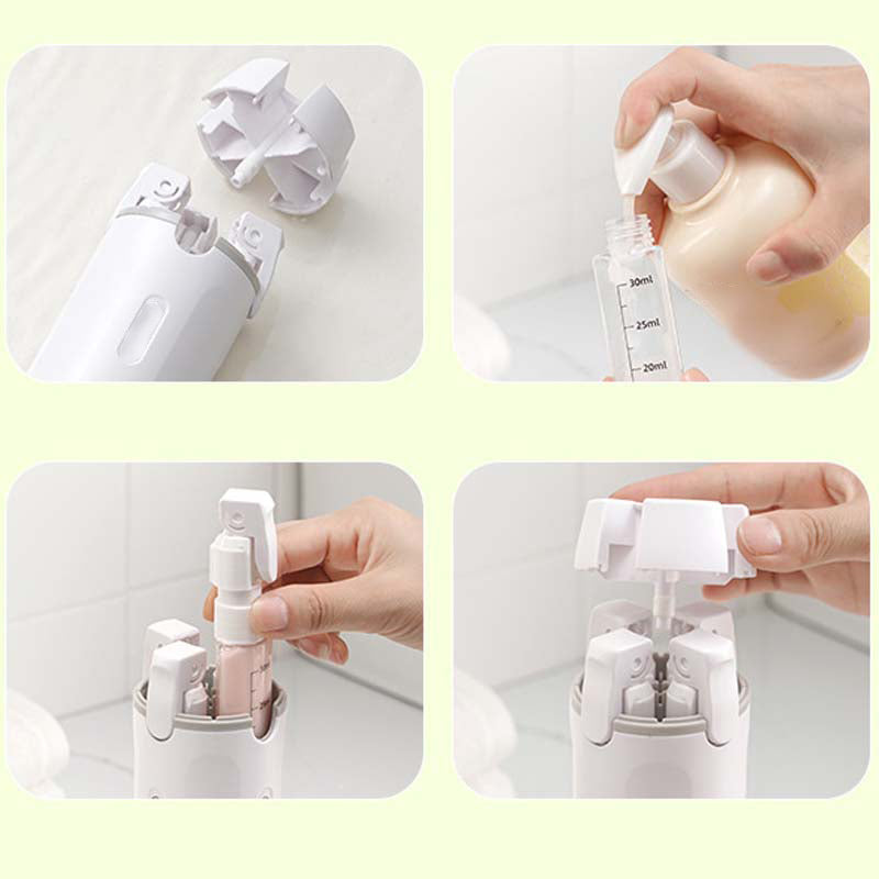 4-in-1 Travel Bottle Set for Carry-on – Leak-proof Silicone Travel Bottles