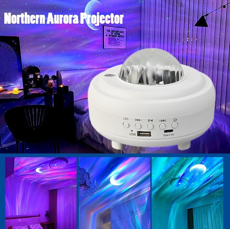 2-in-1 Northern Lights & Starry Sky Projector