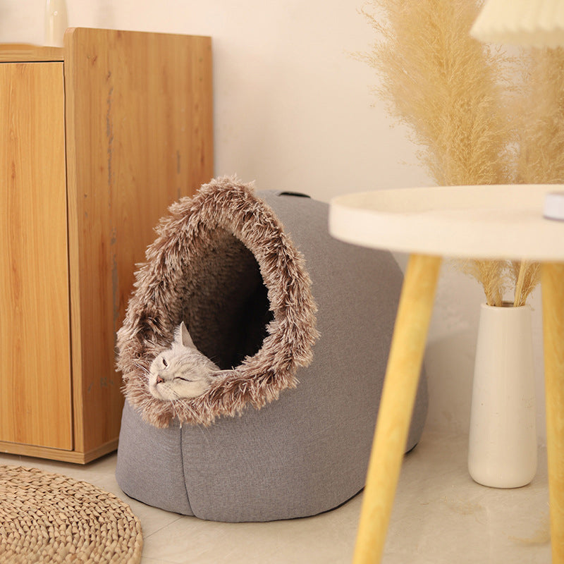 Cozy Warm Pet Sleeping Cave