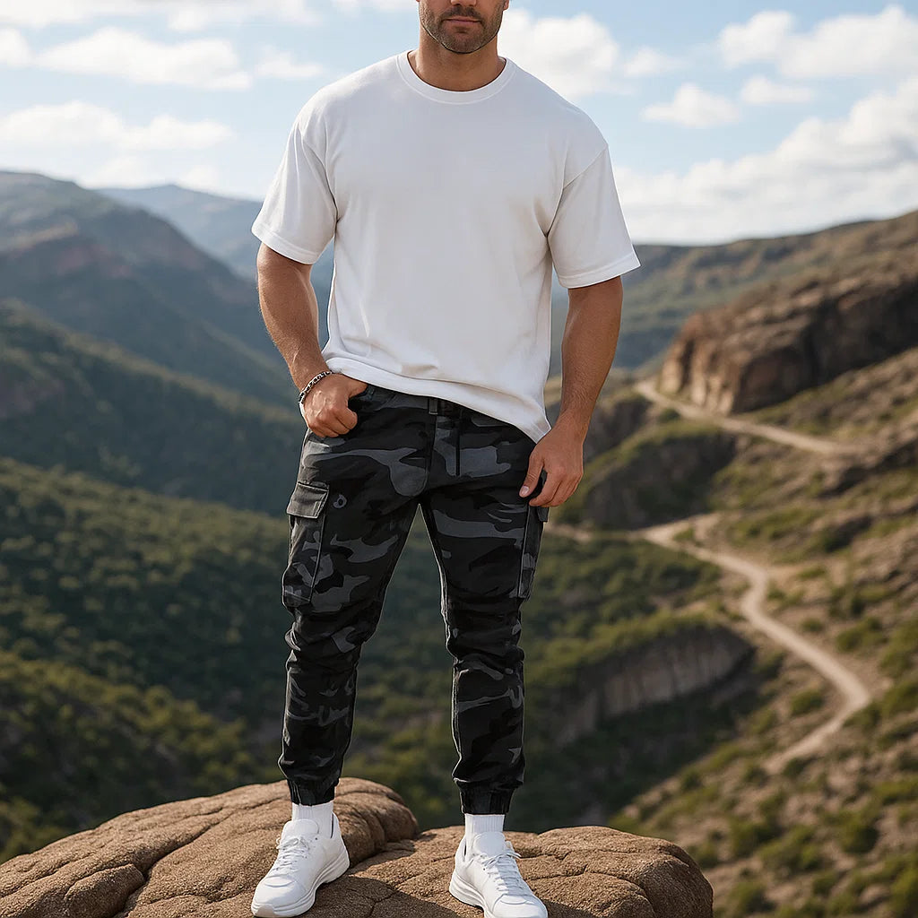 Men's Tactical Cargo Pants - Army Camouflage Print