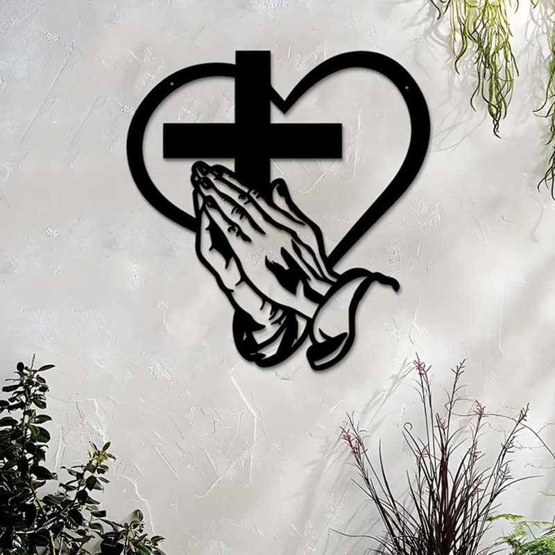 Cross in Heart Wall Decoration
