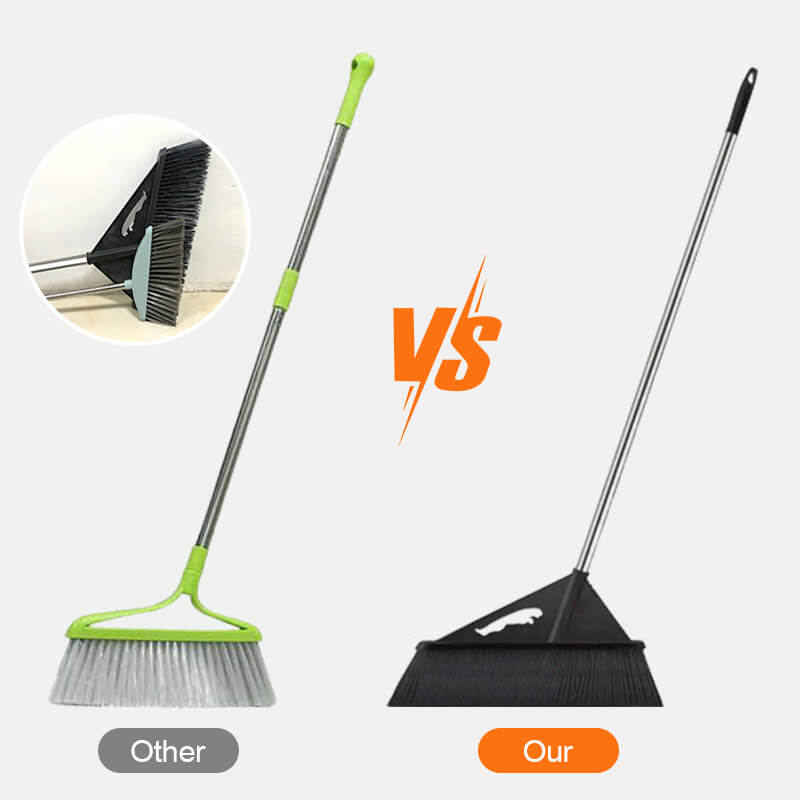 Sturdy Garden Broom with Hard Bristles