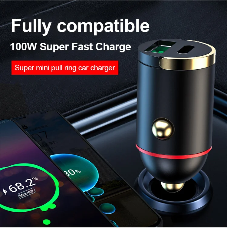Car Charger with USB-C and USB-A Fast Charging