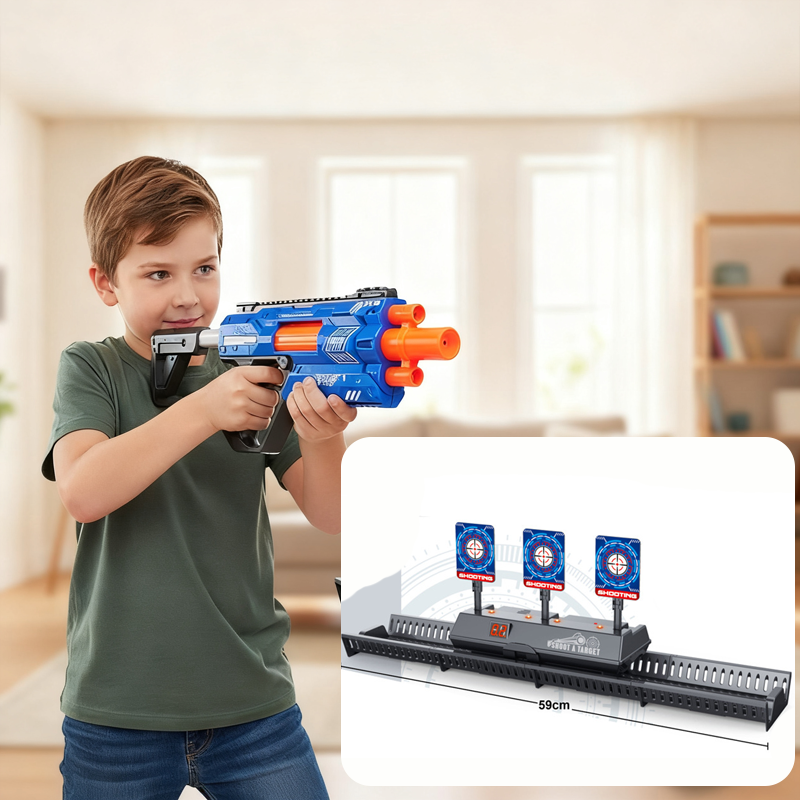 Interactive Shooting Game with Moving Targets & Auto-Reset
