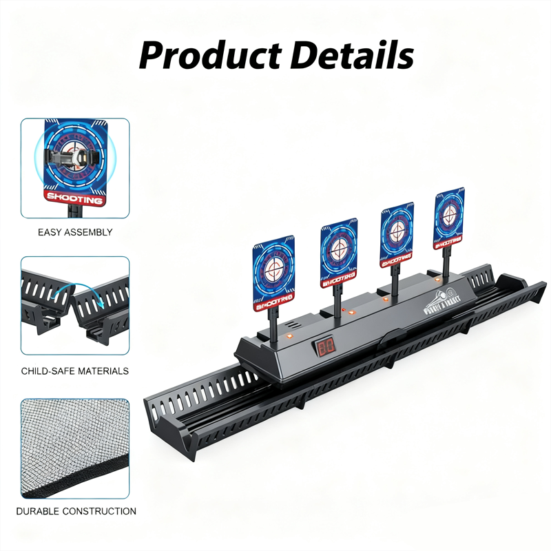 Interactive Shooting Game with Moving Targets & Auto-Reset