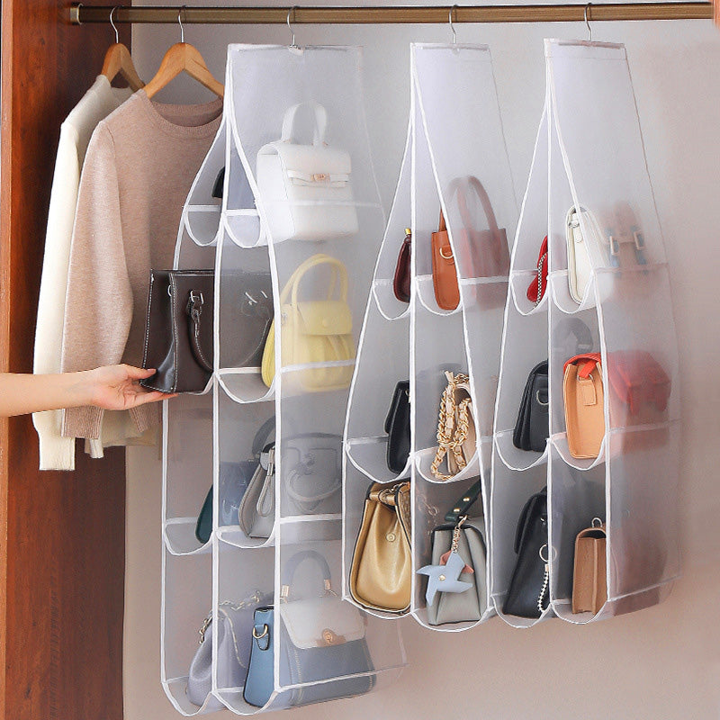 Hanging Dustproof Handbag Organizer with 6/8 Large Pockets