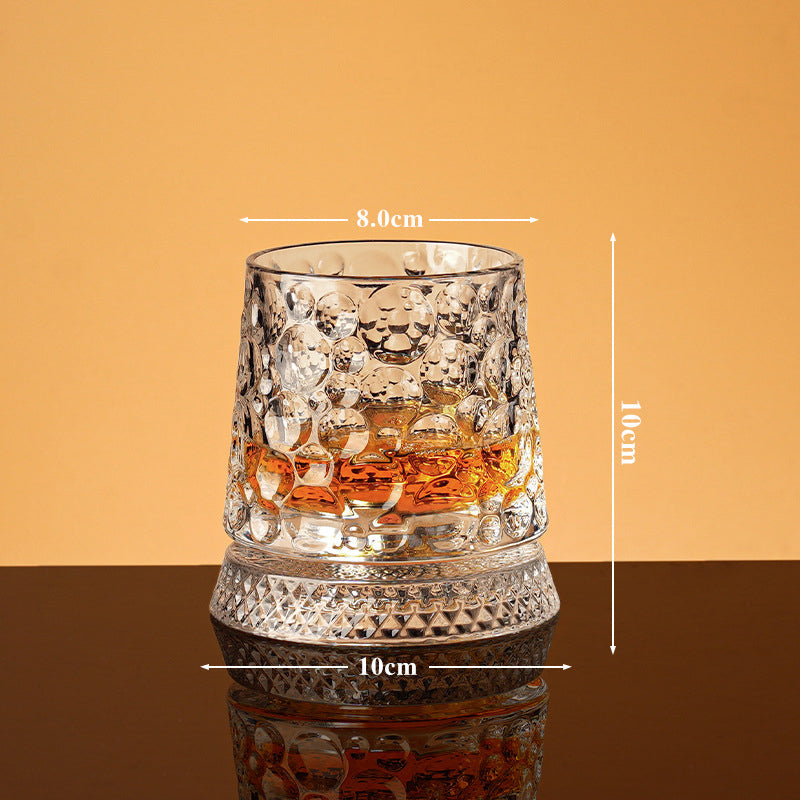 💎🥃 360° Rotating Whiskey Glass – Luxury Crystal Rotating Tumbler Glass