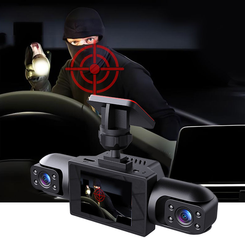 Professional 360° Dashcam - 4 Lenses for Full Coverage - Full HD Night Vision & Loop Recording