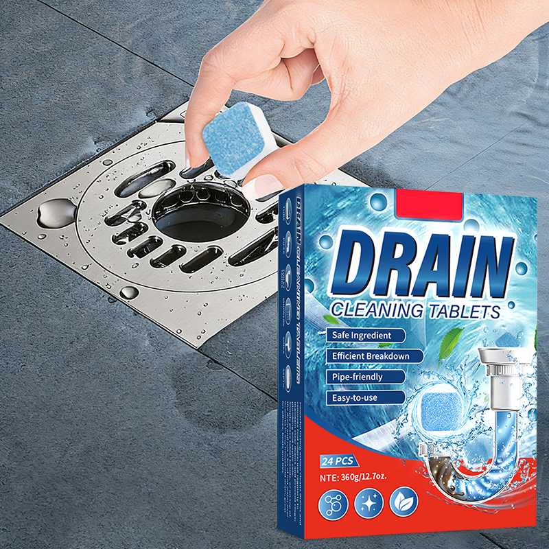 🚽 Fast-Acting Drain Clog Remover Tablets – Suitable for Kitchens, Bathrooms, and Drains